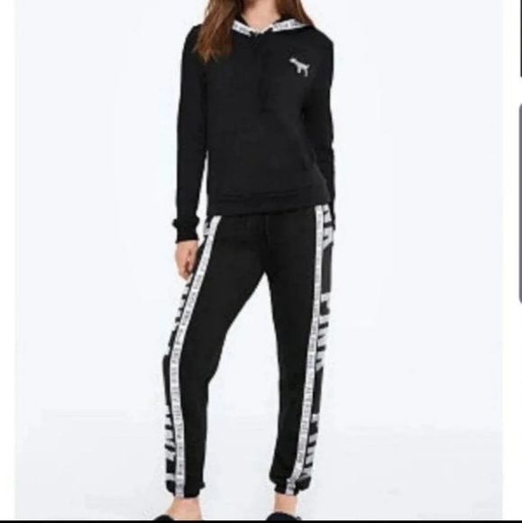 SOLD! VS Pink Bling Pullover Hoodie & Classic Pant - Picture 3 of 7